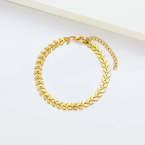 Pulsera dorada Chevron