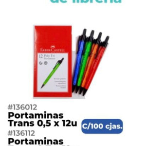 Caja de Portaminas Transp. 0,7 x 12u