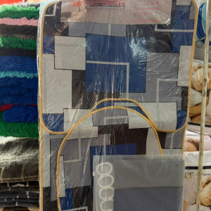 Set 3 pzs Alfombra + Cortina para Baño 